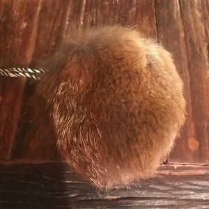 Fur Purse With Top Zip